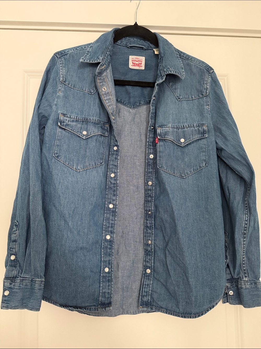Levi's Medium Blue Denim Western Button-Down Shirt